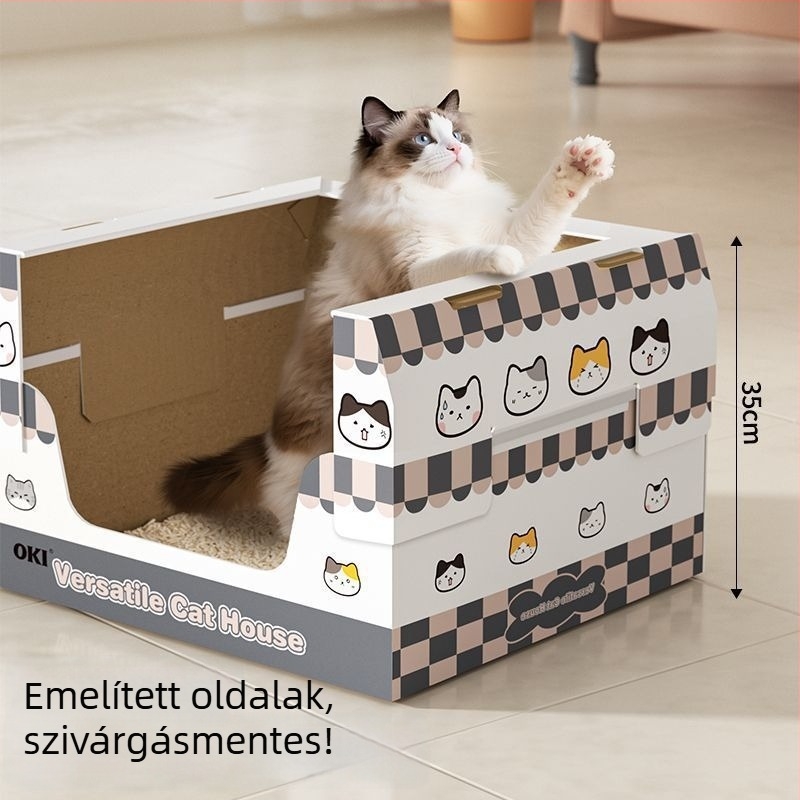 Egyszer használatos macskaalom-tál PVC-ből, vízálló és nedvességálló, hordozható kültéri és autóhasználatra