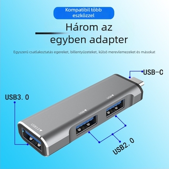 slovjo SRJ-303C USB-C hub 3-portos, 5 Gbps, külső tápellátás nélküli
