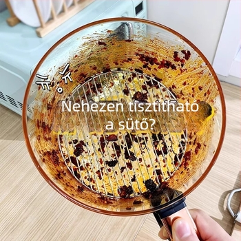 Yiwei Szilikon sütőpapír olajfelszívó párnával — négyzet alakú, alkalmas fritőzre és sütőre, szilikon olaj bevonattal