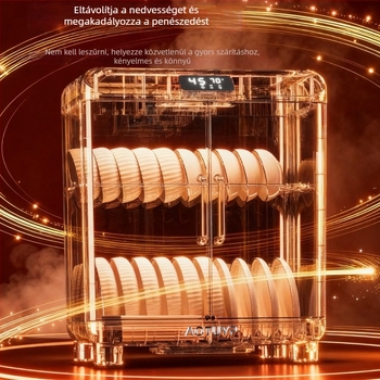 PP anyagú asztali edényszárító UV-diszinfekcióval, tálakhoz és tányérokhoz, európai stílus