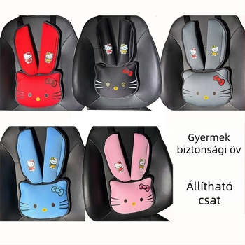 Macskafej-stílusú gyermekbiztonsági öv korlátozó és vállvédő autóhoz