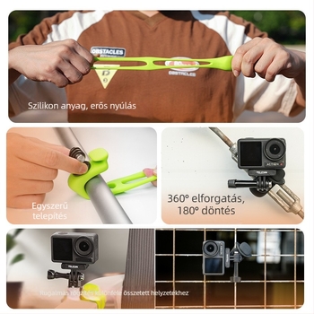 Telesin szilikon rugalmas pánt a DJI Nano kormánytartóhoz, GoPro rugalmas pánt Action 6/5/4