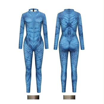 Uniszex cosplay overál Avatar 2-vel, 3D nyomtatással, egyrészes, karcsú vonalú előadásra