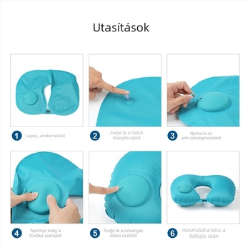 U-alakú utazó nyakpárna memóriahabos töltettel; súly 0,5–1,0 kg; autóban és repülőn használható; modern minimalista stílus