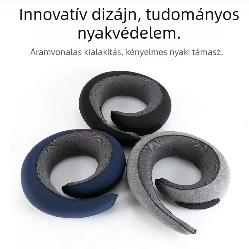 Memóriahabos U-alakú utazó nyakpárna, hordozható