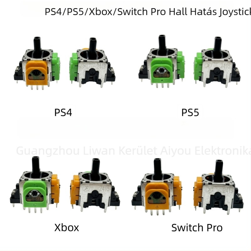 PS4/PS5/Xbox/NS Pro Hall-efekt 3D joystick állítható kialakítással és erő-visszacsatolással