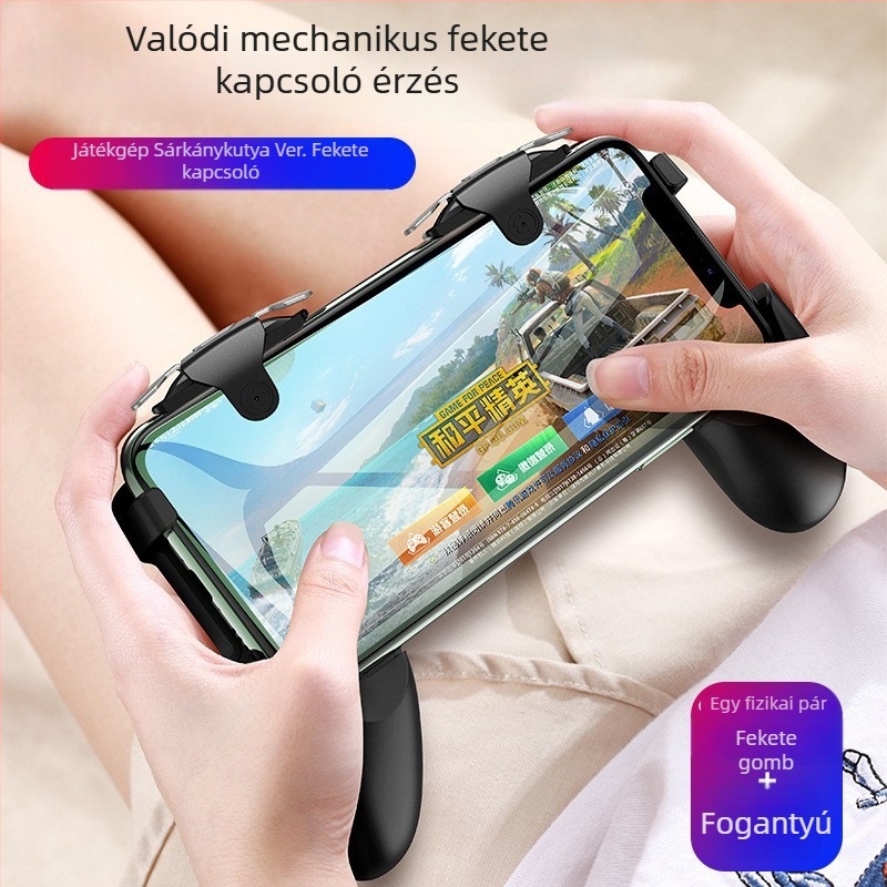 S03 Vezeték nélküli USB játékkontroller mobiltelefonokra - ABS+fém, négy ujjas támogatás