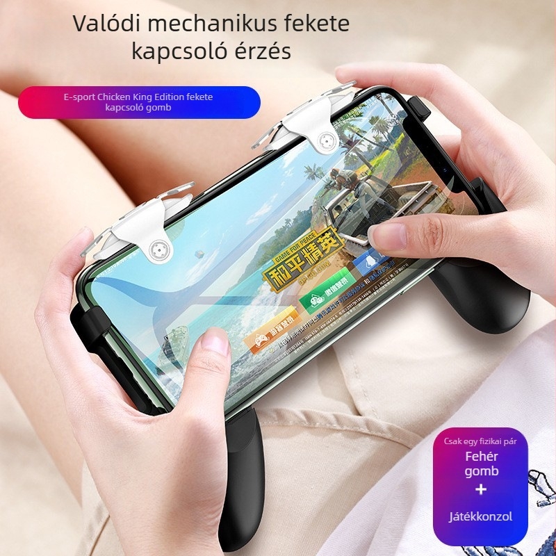 S03 Vezeték nélküli USB játékkontroller mobiltelefonokra - ABS+fém, négy ujjas támogatás