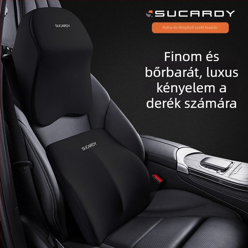 Memóriapárnás autónyakpárna fejtámlával és deréktámasz