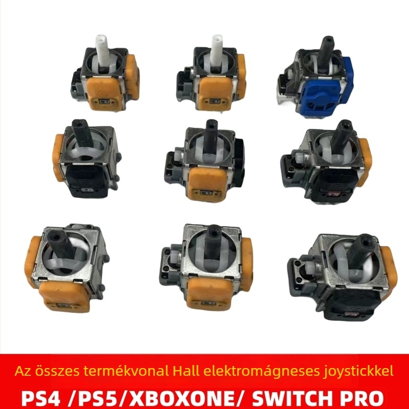 Hall-hatású joystick PS4/PS5/Xbox One/Switch Pro-hoz; erő-visszacsatolás; anti-drift kialakítás; elektromágneses felépítés