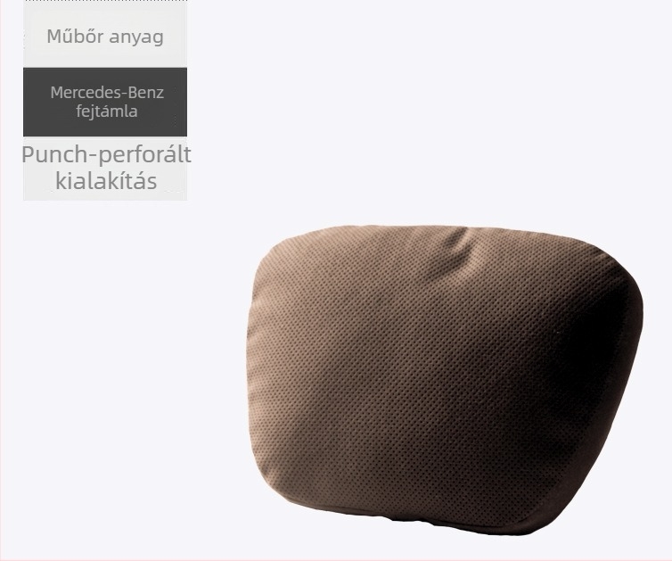 Autófejtámla nyakpárna, univerzális minden évszakhoz, mű plüss anyag, természetes rost töltet, autómárka logó
