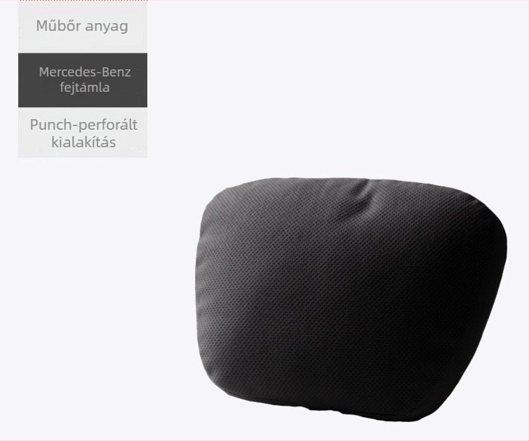 Autófejtámla nyakpárna, univerzális minden évszakhoz, mű plüss anyag, természetes rost töltet, autómárka logó
