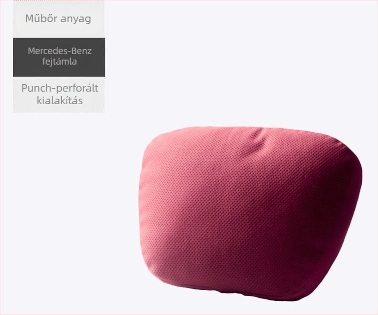 Autófejtámla nyakpárna, univerzális minden évszakhoz, mű plüss anyag, természetes rost töltet, autómárka logó