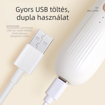 Elektronikus körömcsiszoló kisállatoknak – kutyák számára; (Anyag: ABS + gyémánt; Kategória: körömcsiszoló; Alkalmas: kutyák)