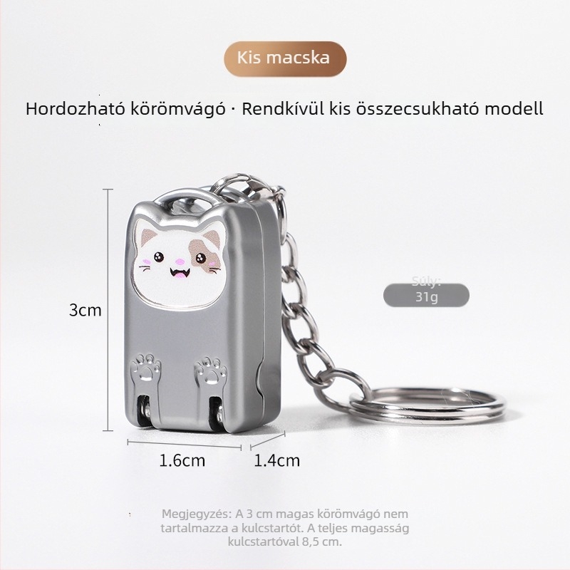 Mini összecsukható rozsdamentes acél körömvágó