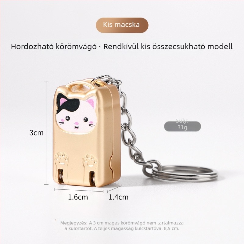 Mini összecsukható rozsdamentes acél körömvágó