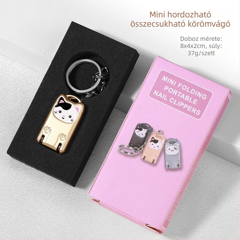 Mini összecsukható rozsdamentes acél körömvágó