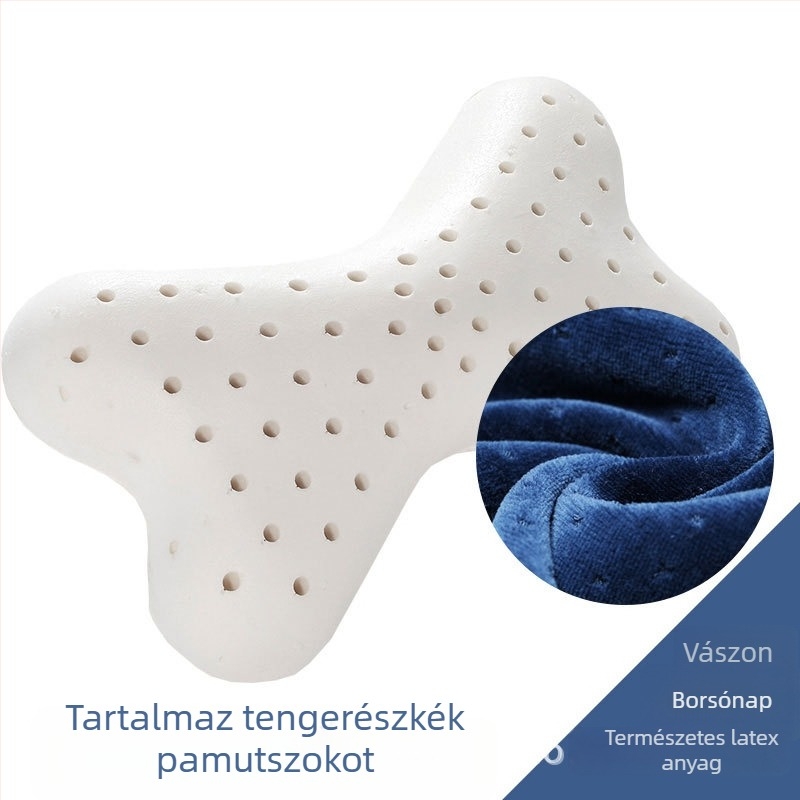 Autófej-támasz természetes latex töltettel, bársony pamut párnahuzat, minimalist stílus, univerzális illeszkedés, testreszabás elérhető