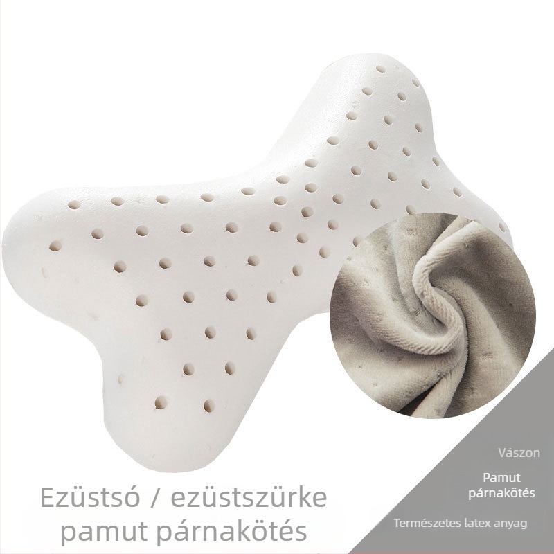 Autófej-támasz természetes latex töltettel, bársony pamut párnahuzat, minimalist stílus, univerzális illeszkedés, testreszabás elérhető
