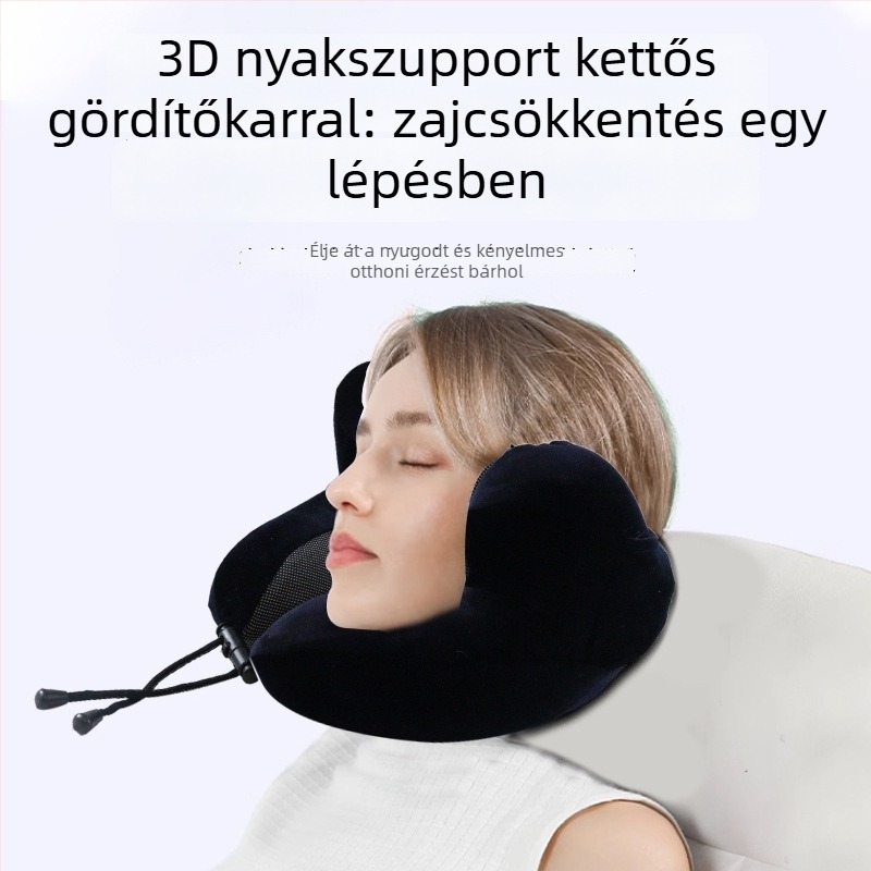 U-alakú memory cotton párna kötött huzattal, 1 kg alatt, általános felhasználás felnőtteknek
