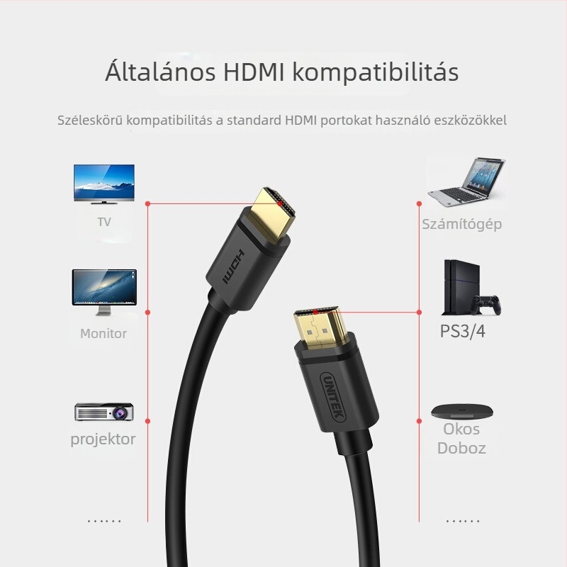Superior Y-C137U HDMI 2.0 kábel, 4K támogatás, aranyozott csatlakozók, oxigéntől mentes réz, HDMI típus A, hossz 1–30 m