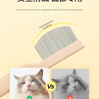 Linchen Ápoló fésű háziállatok számára – könnypigmentek alatti terület ápolására, macskák és kutyák számára; Anyag: Egyéb