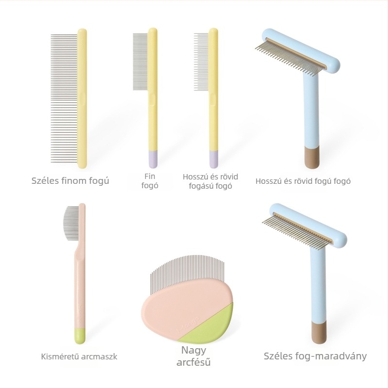 Linchen Ápoló fésű háziállatok számára – könnypigmentek alatti terület ápolására, macskák és kutyák számára; Anyag: Egyéb