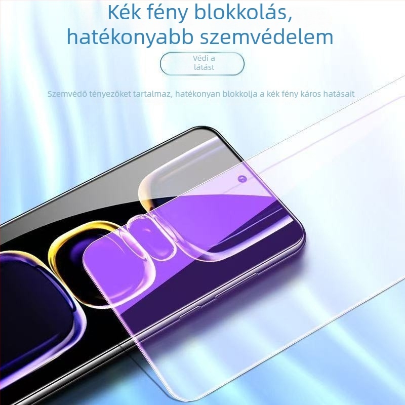 Redmi K60, K70 Pro, K50e és K80 – teljes képernyős edzett üveg kijelzővédő, anti-kék fény, ütésálló