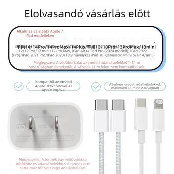 Apple töltőkábel védőhüvely, iPhone 16 / iPad 20W gyors töltéshez, tekeredős védelem a törés ellen