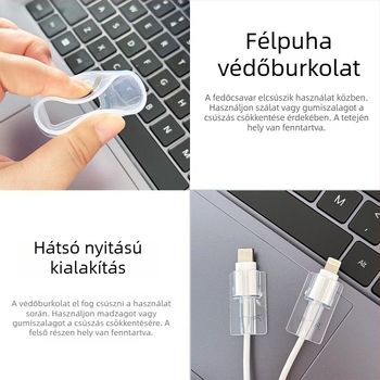 Apple töltőkábel védőhüvely, iPhone 16 / iPad 20W gyors töltéshez, tekeredős védelem a törés ellen