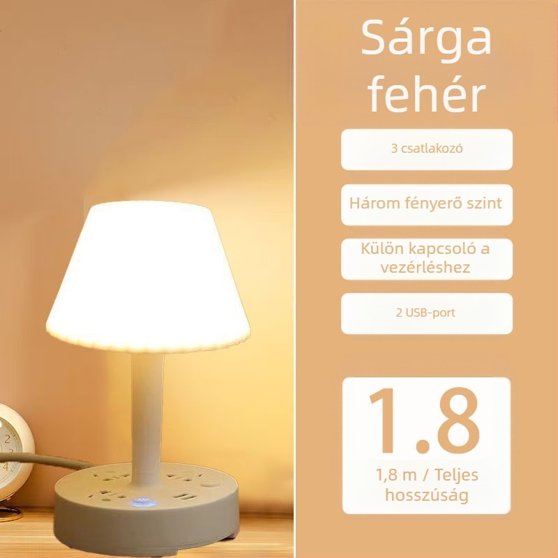 Körbefogó kialakítású asztali lámpa, lágy fény szemkímélő, tanuló asztali lámpa (5V beépített akkumulátor, CRI ≥95, fém árnyékoló, hangvezérlés)