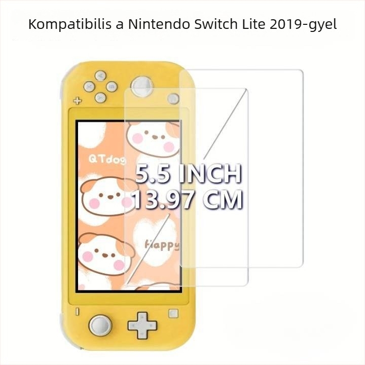 Tempered üveg képernyővédő Nintendo Switch OLED-hez – 0,33 mm, >93% átlátszóság, HD tisztaság, ujjlenyomat-mentes, ütésálló, porálló