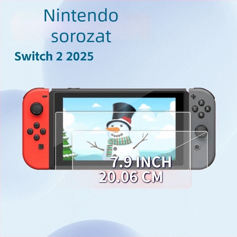 Tempered üveg képernyővédő Nintendo Switch OLED-hez – 0,33 mm, >93% átlátszóság, HD tisztaság, ujjlenyomat-mentes, ütésálló, porálló