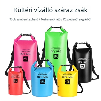 PVC vízálló vödörtáska szabadtéri tevékenységekhez – úszás, búvárkodás, hegymászás, kempingezés – 5L/10L/20L/30L