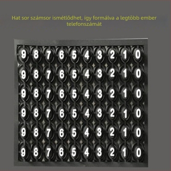 Autókulcs kulcstartó telefonszámtáblával, elvesztés elleni funkcióval, minimalist stílus, műanyag, termékkód 40040