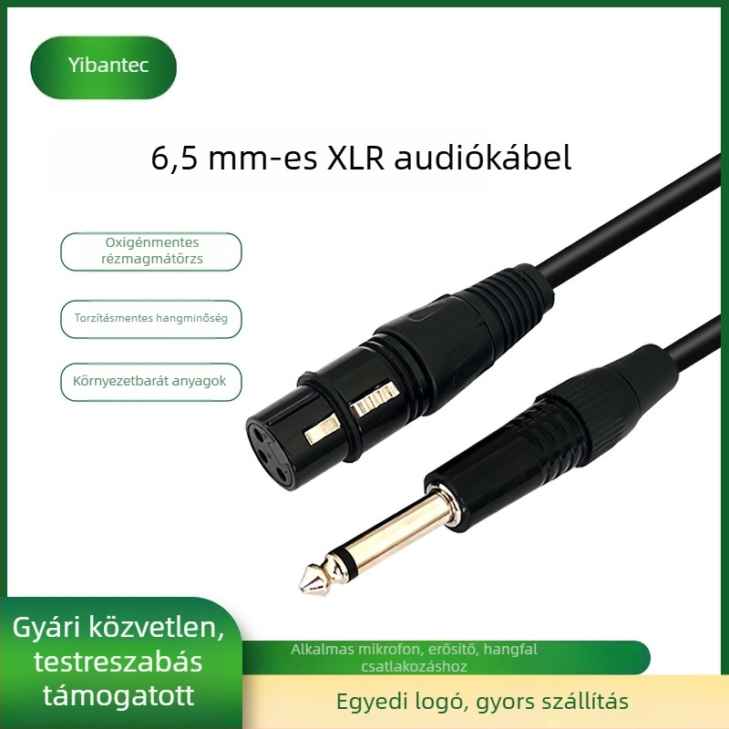 Easy Barium 6,5 mm-től XLR-ig balancolt audiókábel, háromvezetékes, nikkelezett csatlakozók, OFC rézvezetők