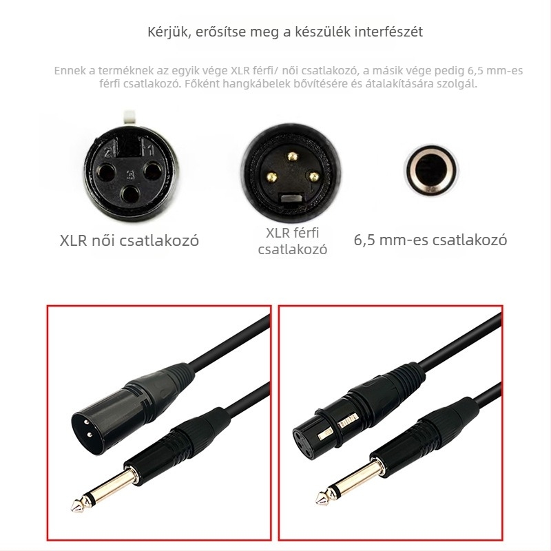 Easy Barium 6,5 mm-től XLR-ig balancolt audiókábel, háromvezetékes, nikkelezett csatlakozók, OFC rézvezetők