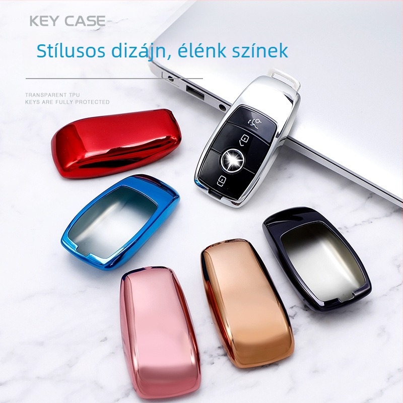 Mercedes-Benz kulcsház E-Classhoz (E200L, E320L, E300L), AMG és S-Class — félhéj