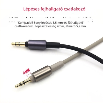 Sony fejhallgató-kábel WH-H900N / 1000XM3 — audió kábel, aranyozott, OFC réz vezető, mag: szabad réz, OEM