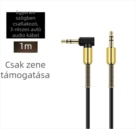 3.5mm AUX hangkábel US-002, aranyozott, zománcozott rézmag, ROHS