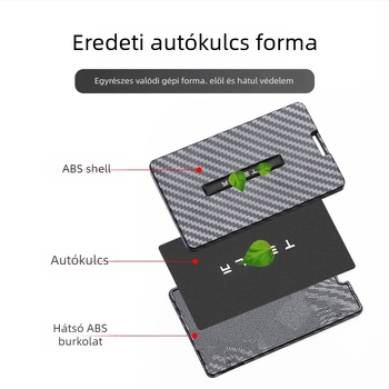 Tesla kulcs-kártya tartó védőhüvely Model Y és Model 3-hoz — ABS műanyag, Minimalista stílus, NFC, Zárókapocs