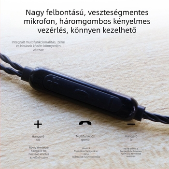 Nd10-3 Közvetlen dugaszú audio kábel fejhallgatókhoz, aranyozott oxigénmentes réz, 3,5 mm / Type-C dugóval, vonalas vezérléssel