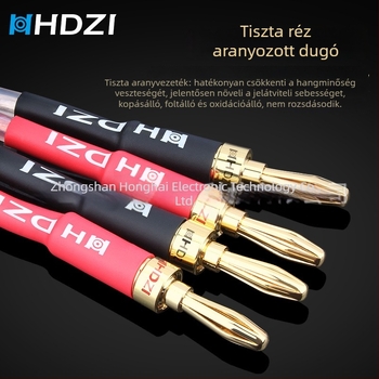 Audiophile hangfal kábel dupla banáncsatlakozóval és fő audio összekötő kábellel