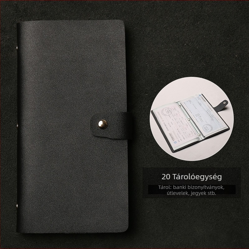 PU műbőrből készült multifunkcionális kártya- és bankjegytároló — univerzális modell (Anyag: PU műbőr; Logó: domborítás/szitanyomtatás; Feldolgozás: támogatás; Típus: bankjegy tároló)