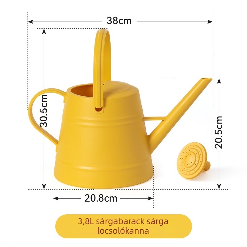 Műanyag öntöző kanna, nagy kapacitású, hosszú kifolyócsővel