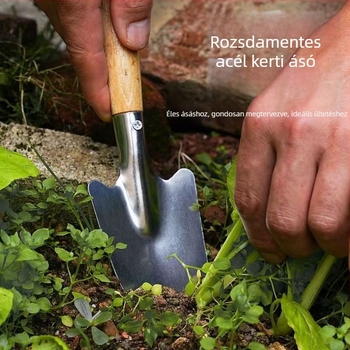 Rozsdamentes acél kertészeti lapát Bo Huang márka, virágokhoz és gyomirtáshoz