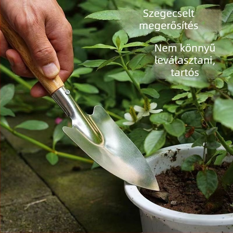 Rozsdamentes acél kertészeti lapát Bo Huang márka, virágokhoz és gyomirtáshoz