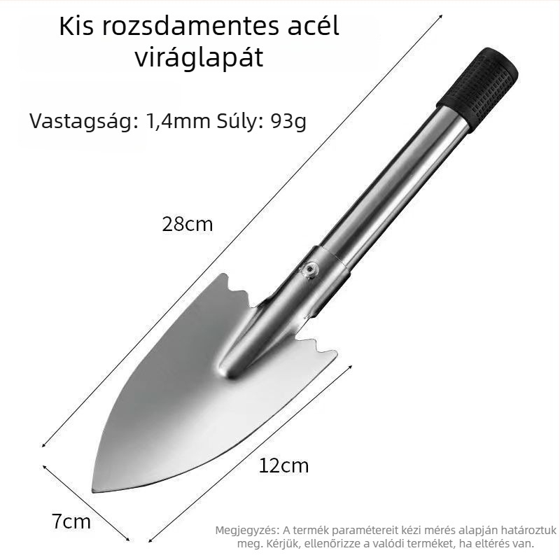 Rozsdamentes acél kertészeti lapát Bo Huang márka, virágokhoz és gyomirtáshoz