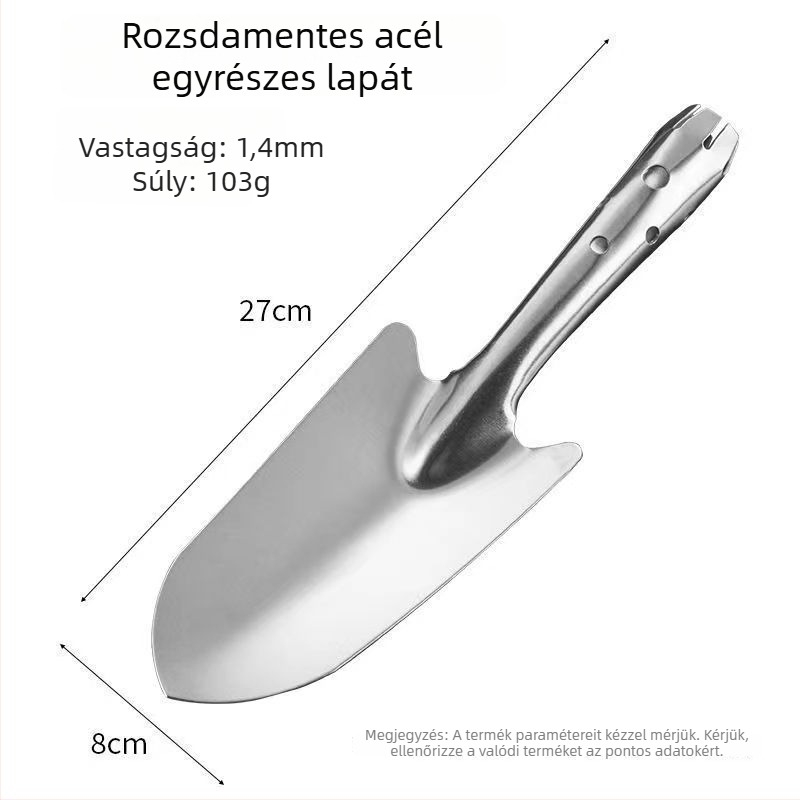 Rozsdamentes acél kertészeti lapát Bo Huang márka, virágokhoz és gyomirtáshoz