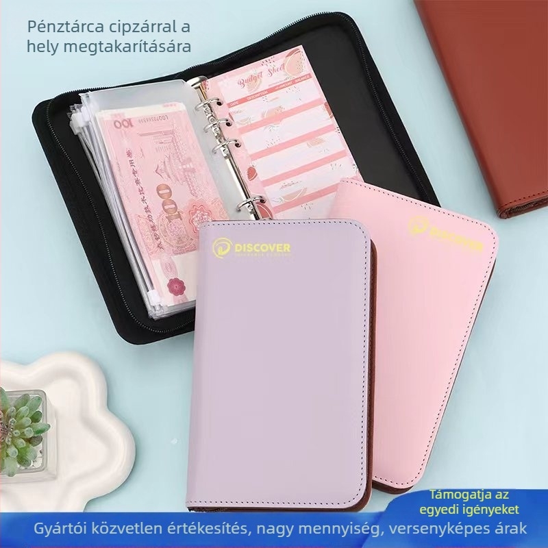 Lipai A6 PU kártyatartó cipzárral, anti-demagnetizációs ID-nyílás, nagy kapacitású jogosítvány-tároló, több kártyatartó rekesz, nőknek